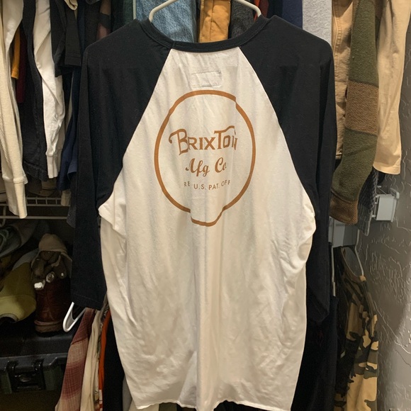 BRIXTON 3/4 SLEEVE BASEBALL TEE | XXL - Picture 2 of 2